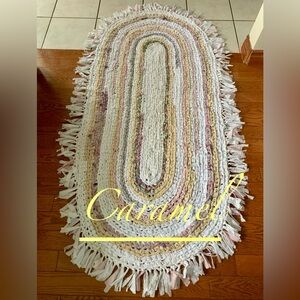 Handmade fabric rug.